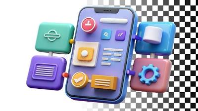 3d icon with multiple things