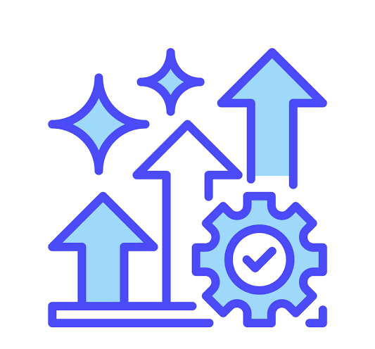 up arrow with gear image