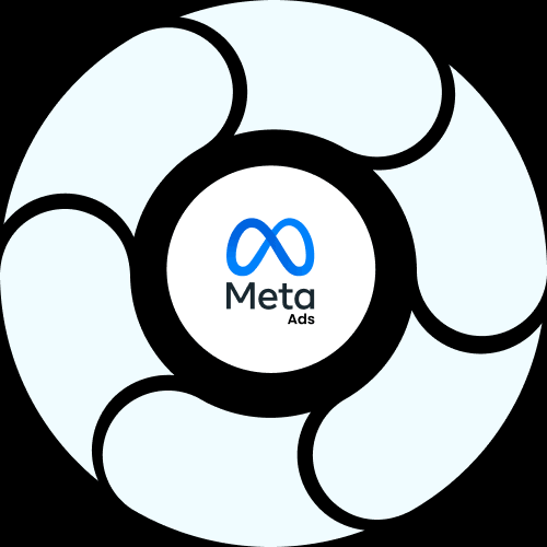 meta ads icon with circle