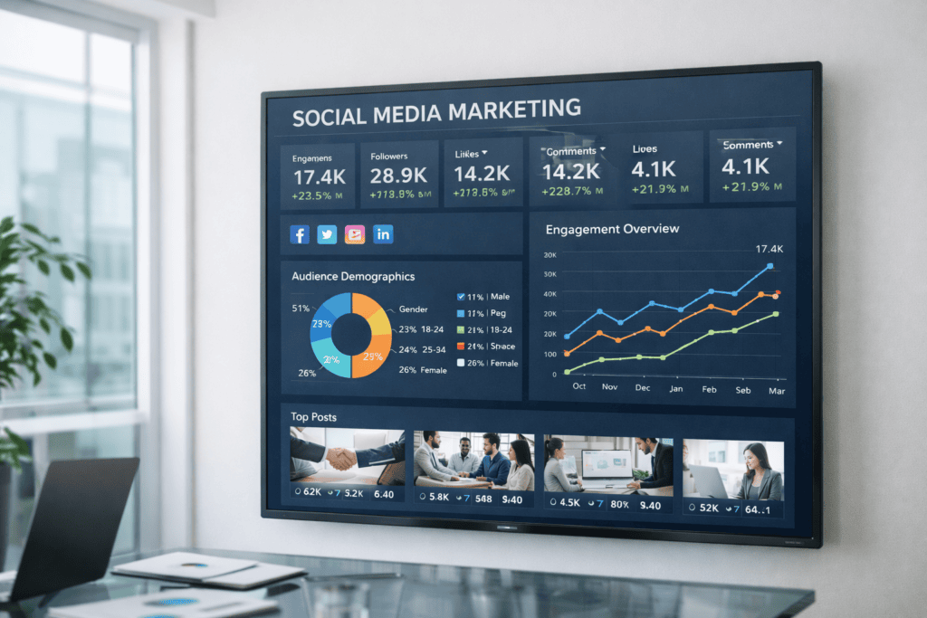 social media marketing agency campaign results dashboard