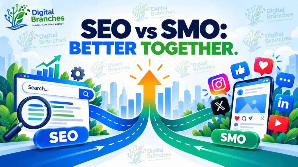 SEO vs SMO by Digital Branches